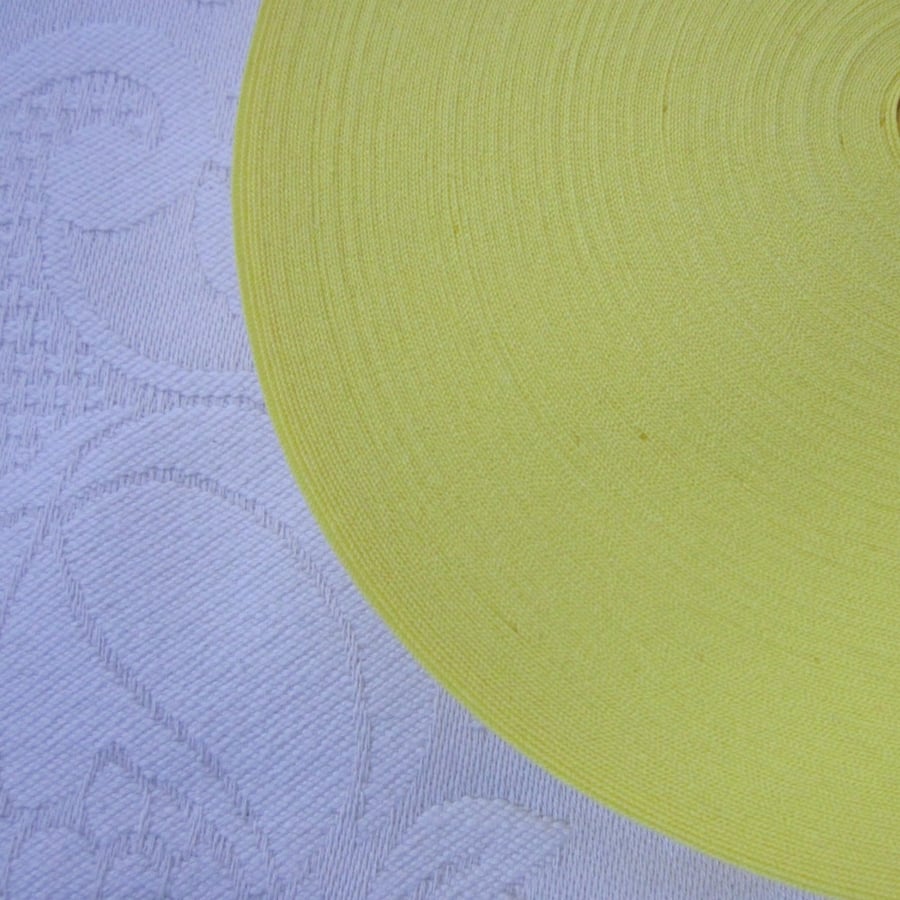 25m Roll Bright Yellow Cotton Bias Binding
