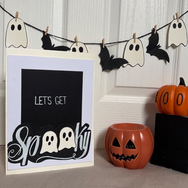 Handmade Halloween Greeting Card Set, Pack of 3 Spooky Cards