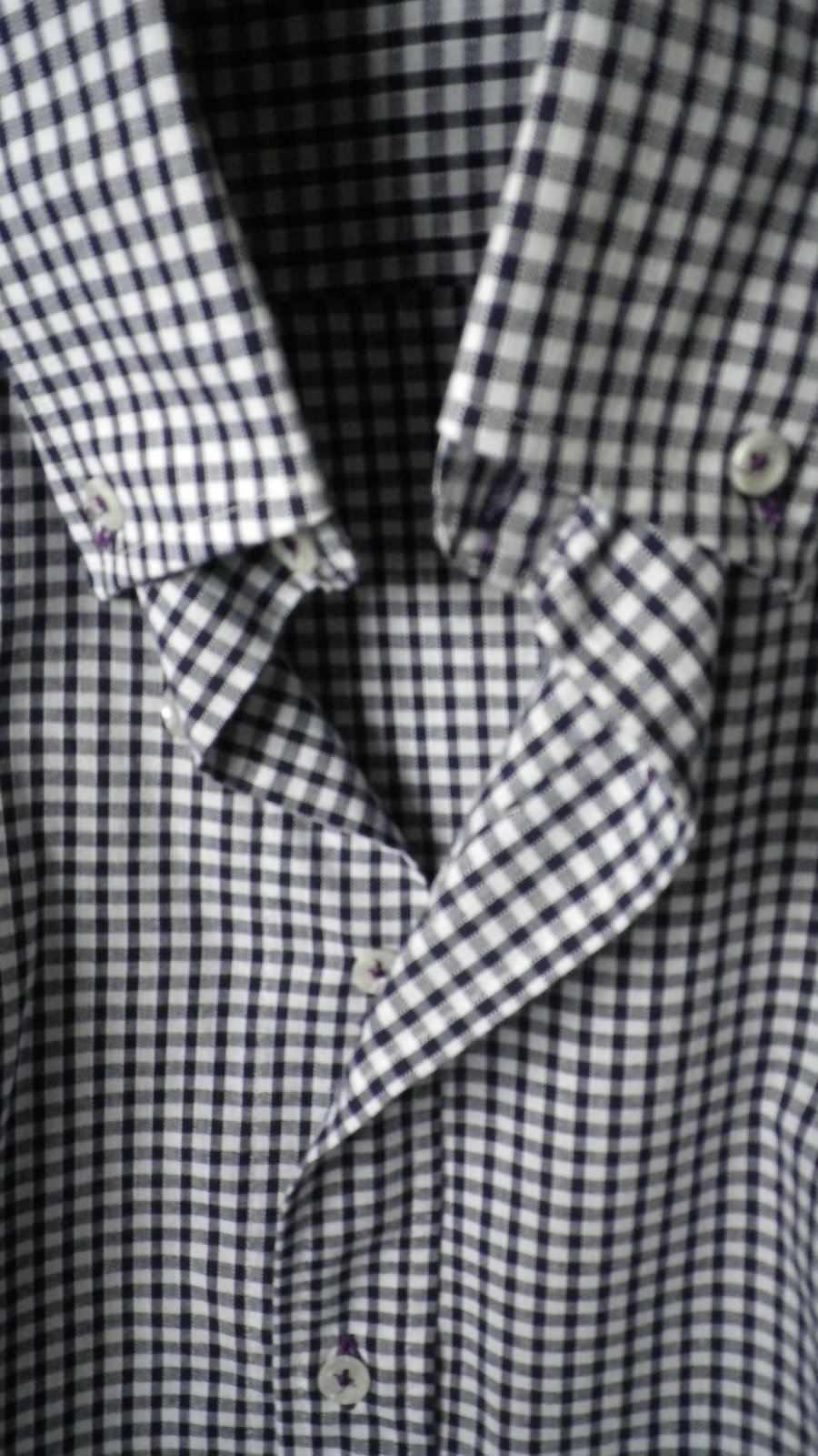 Black & white gingham casual shirt