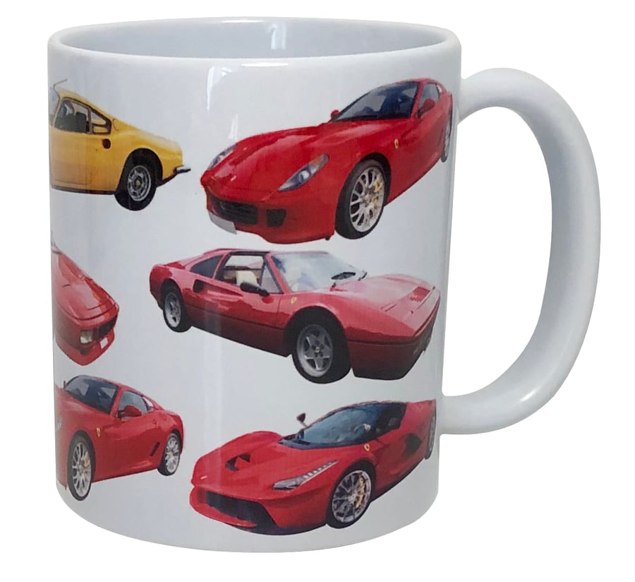Ferrari Classic Cars - 11oz Ceramic Mug - Gift for Car Enthusiast