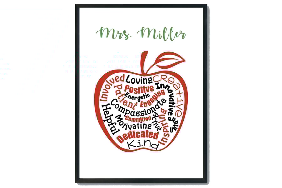 Teachers thank you gift, custom teacher gift, teacher appreciation gift