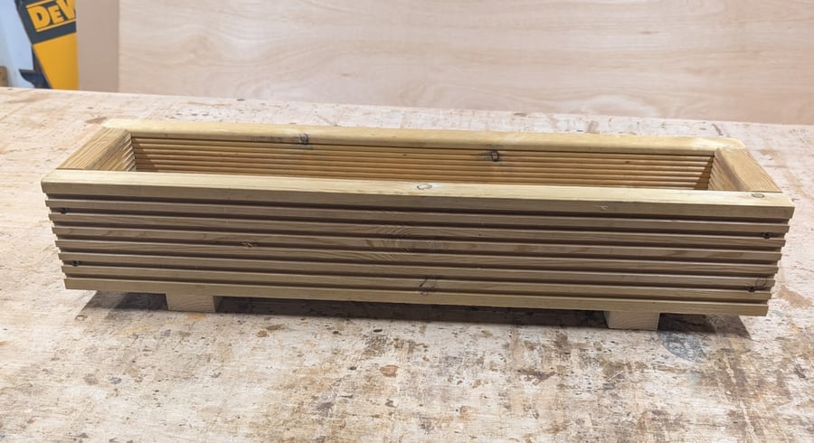 Rustic Timber Decking Planter Garden Trough Small Medium Large Custom Size