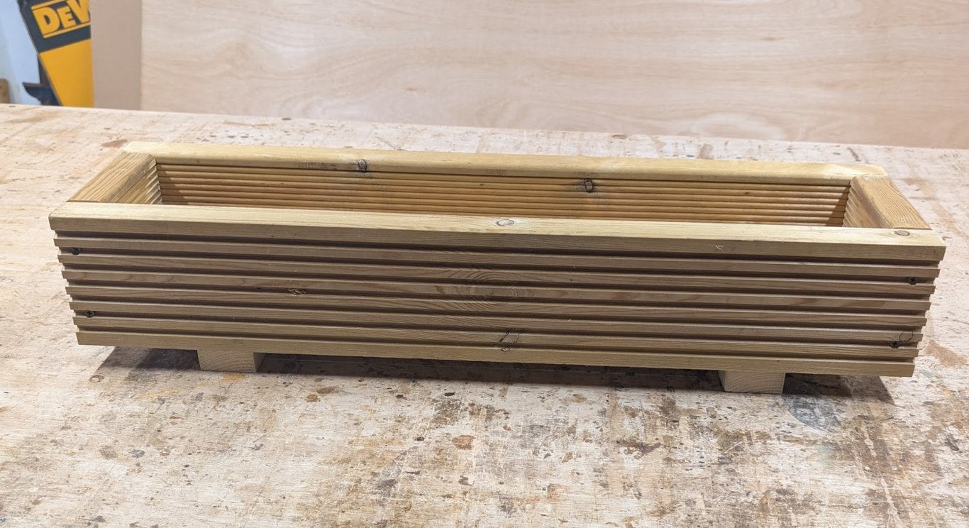 Rustic Timber Decking Planter Garden Trough Small Medium Large Custom Size