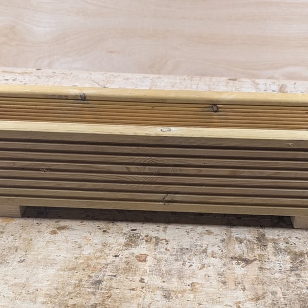 Rustic Timber Decking Planter Garden Trough Small Medium Large Custom Size