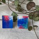 Stainless steel post earrings 