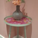 Luna Bloom Handmade Resin Side Table 