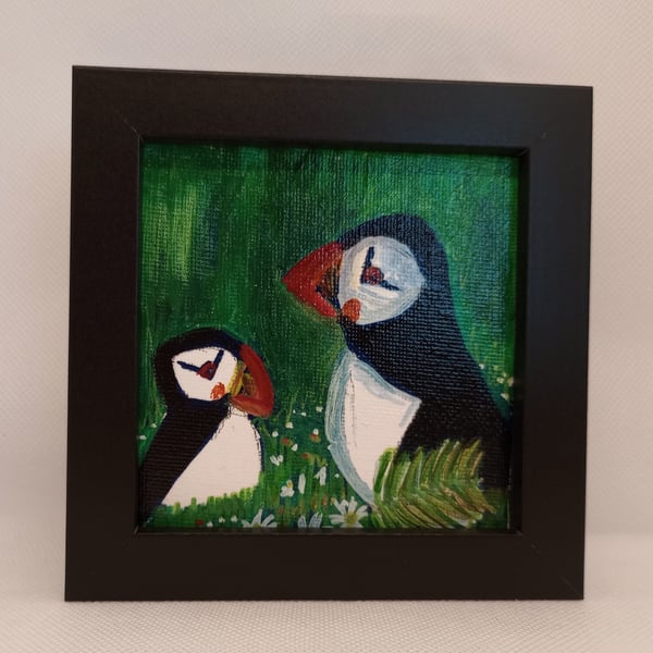 Mini puffin painting 