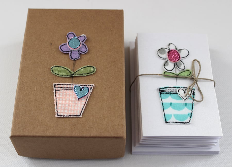 'Flowerpot' - A Box of Six Cards with Envelopes