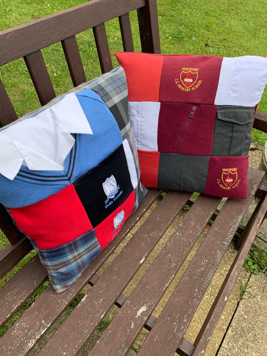 Memory and keepsake cushion - Personalised - School uniform