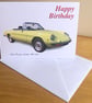 Alfa Romeo Spider Series 2 1971- Birthday, Anniversary, Retirement or Plain Card - Image 1