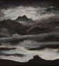 Kinder Scout, Moonlit Monochrome Landscape Painting, Framed Original - Image 2