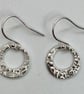 Handmade silver circle earrings