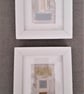 Cream Speckle Gold Silver & Naturals Handstitched Geometric Small Art Pictures - Image 4