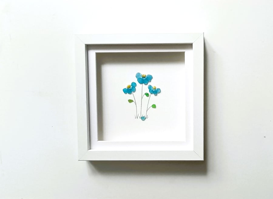 Sea Glass Forget me Not flowers