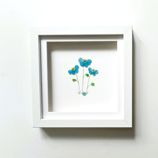Sea Glass Forget me Not flowers