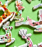 10 Assorted Reindeer Wood Buttons  2 holes - Image 1