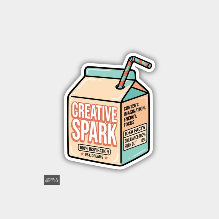 Funny Cheeky Juice Box Sticker For Adults - Creative Spark