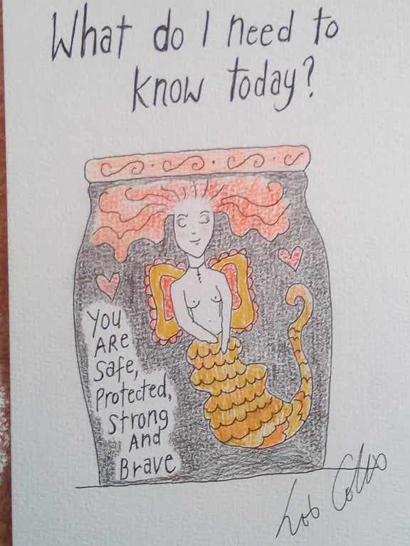 Small Prophets inspired original drawing measures 15cm by 21cm 