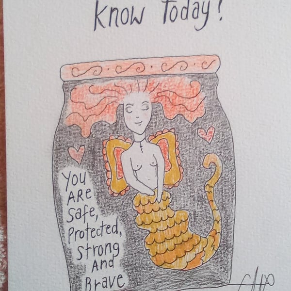 Small Prophets inspired original drawing measures 15cm by 21cm 