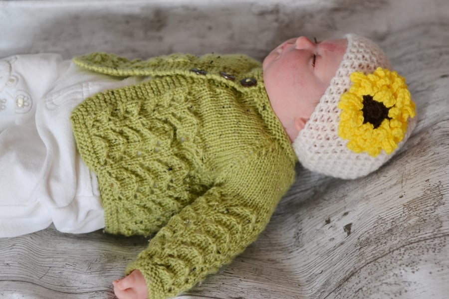 Newborn 16"  Baby Girls Knitted Cardigan