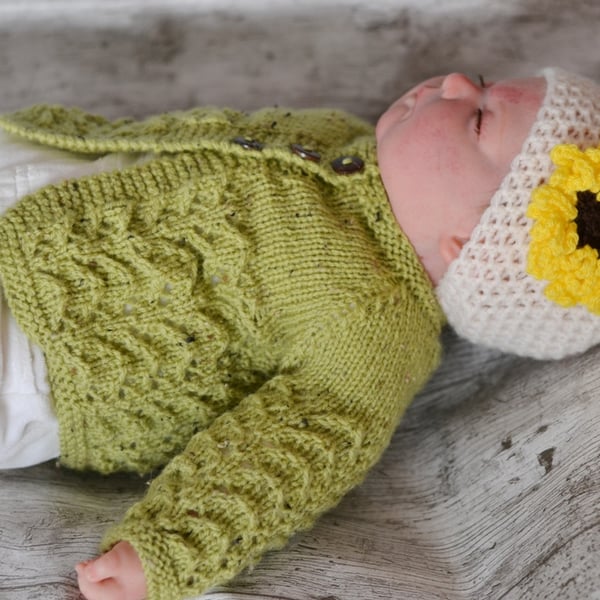 Newborn 16"  Baby Girls Knitted Cardigan