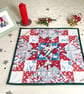 Square Christmas Table Runner scandi style fabrics