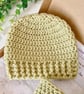 Baby Beanie Hat & Booties Gift – Crochet Newborn to 6 Months Set - Image 3