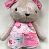 Teddy Bear in pinafore dress