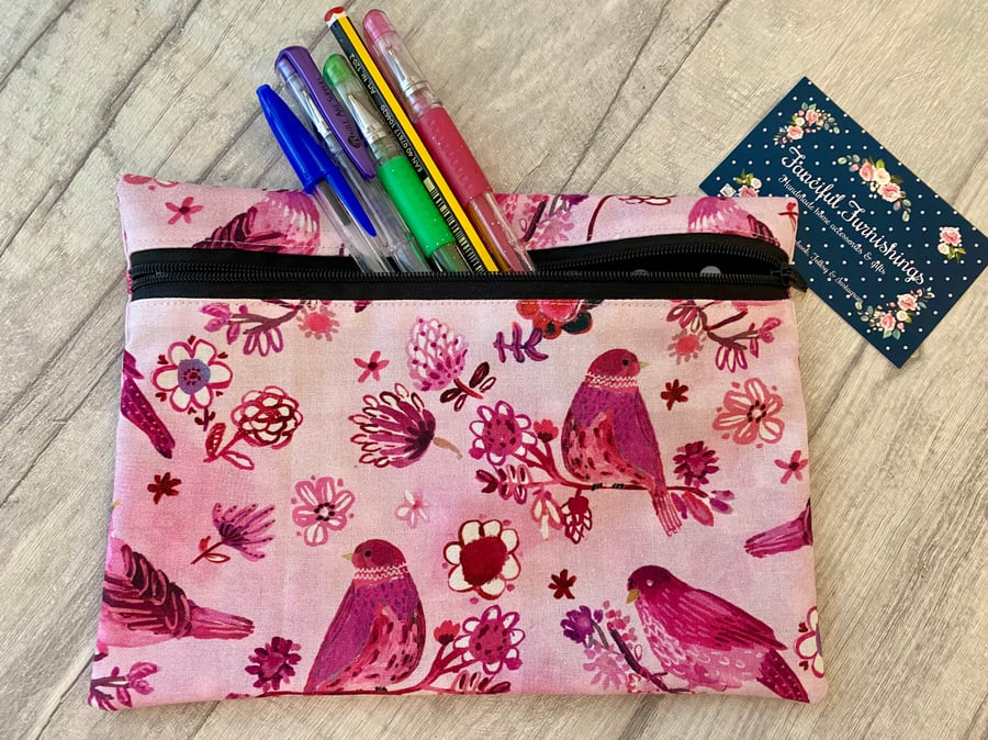 Zip Up Pouch - Pencil Case - FREE PERSONALISATION AVAILABLE 