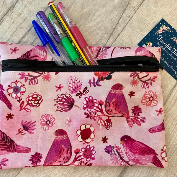 Zip Up Pouch - Pencil Case - FREE PERSONALISATION AVAILABLE 