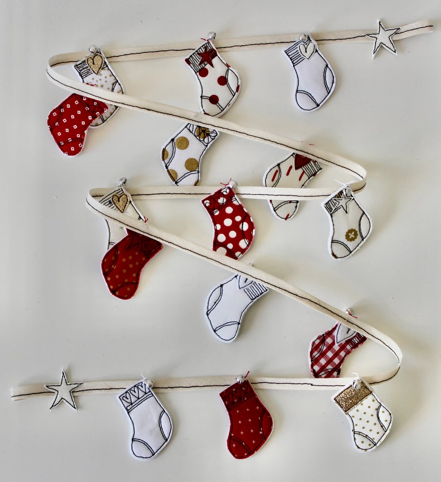 Christmas Stocking Garland Number 1