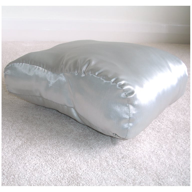 Tempur Pedic Original Travel Neck Pillow Cover Orthopaedic Light Grey Satin