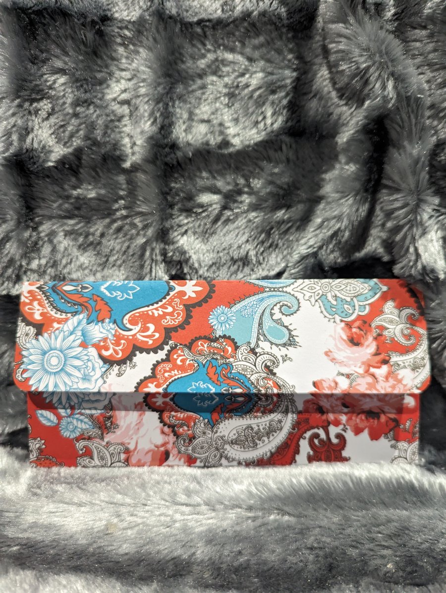 Funky Orange and Turquoise Money Wallet