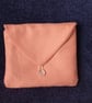 Clutch bag in peach. Purse, small handbag, pouch. Evening or wedding accessory