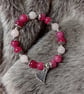 Strawberry & Rose Quartz with Sterling Bracelet