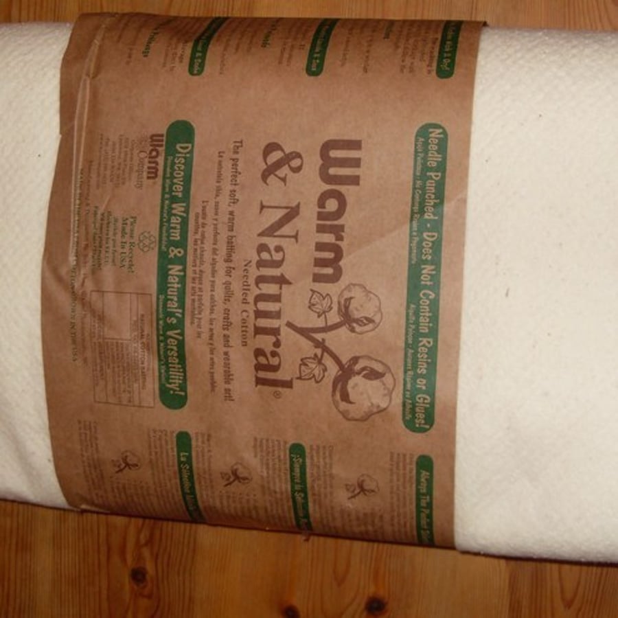 Brand new Warm & Natural cotton wadding 90 wide.