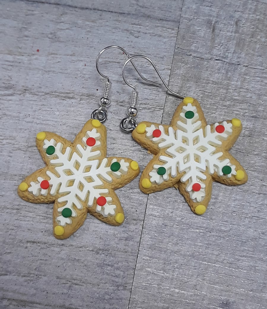 Christmas cookie snowflake drops