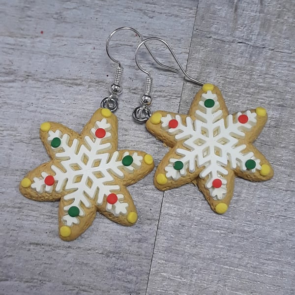 Christmas cookie snowflake drops