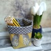 Matte Oilcloth Scandi Birds Contemporary Storage Baskets