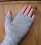 Fingerless Gloves Grey Alpaca - Image 2