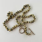 Dalmation jasper necklace hand knotted necklace 