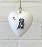 Bernese Mountain Dog Ceramic Heart Bauble