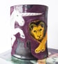 Lion and Unicorn Ceramic Pot - Hand Built from Earthenware Clay - Image 1