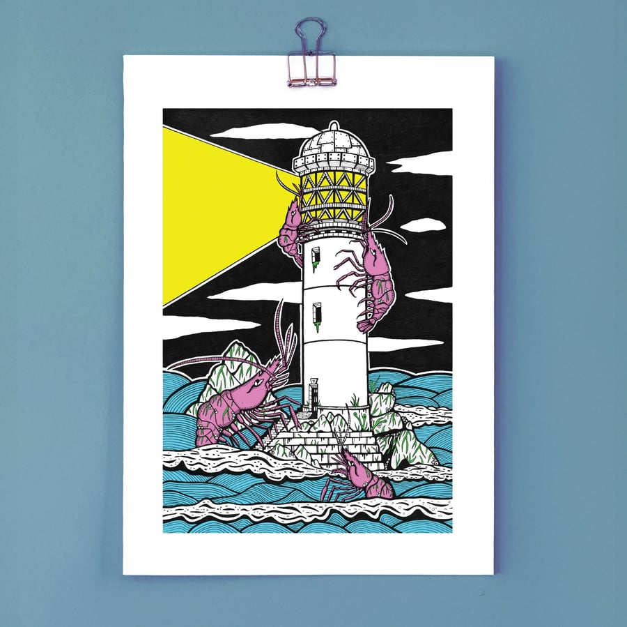 Attack of the Prawns - Giclee Fine Art Print (Unframed)