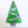 Decorated Fused Glass Christmas Tree Decoration
