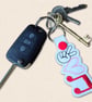 Music Keyring - Peace Love Music Bag Charm - Image 2