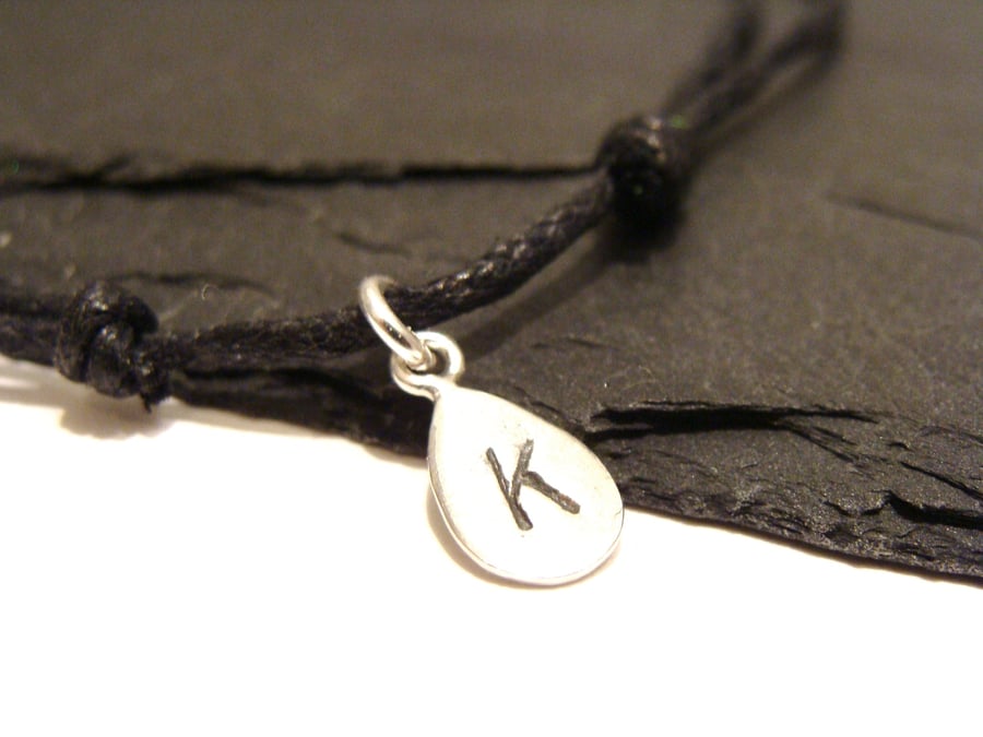 Sterling Silver Personalised Custom Initial Friendship Bracelet