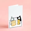 Cheese and Cracker Cat Card