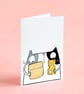 Cheese and Cracker Cat Card - Image 1