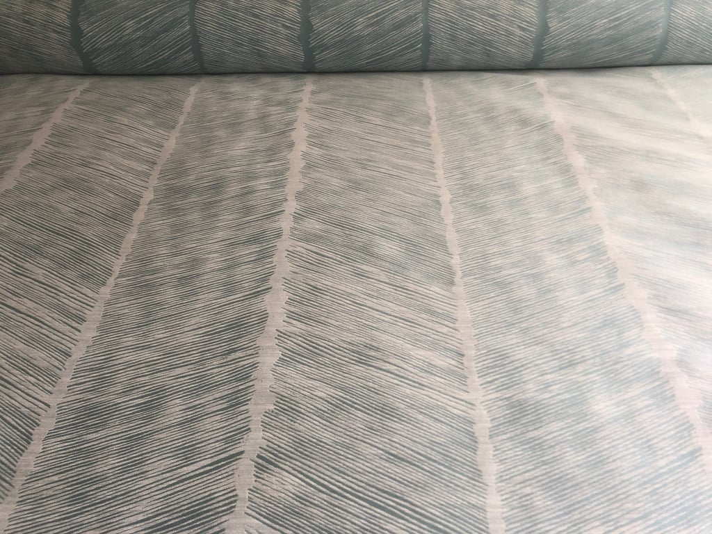 7 Metres 276" Duck Egg Blue Double Sided Chevron Curtain Fabric Geometric 54"W